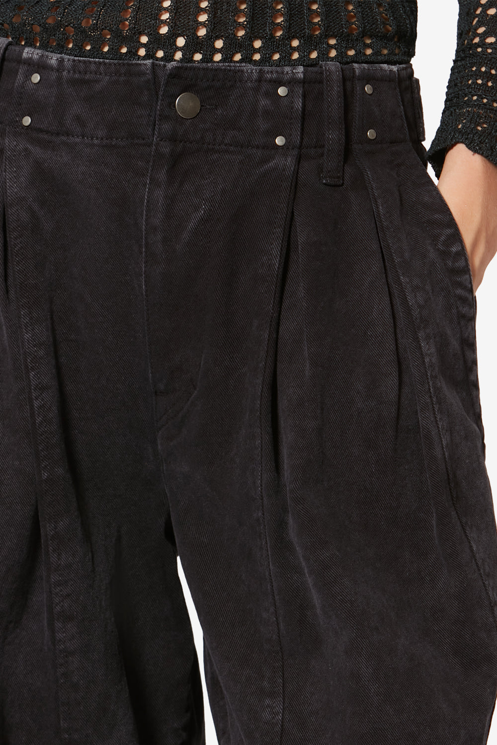 Pantalon workwear en denim ireme - Noir délavé - Woman - 3