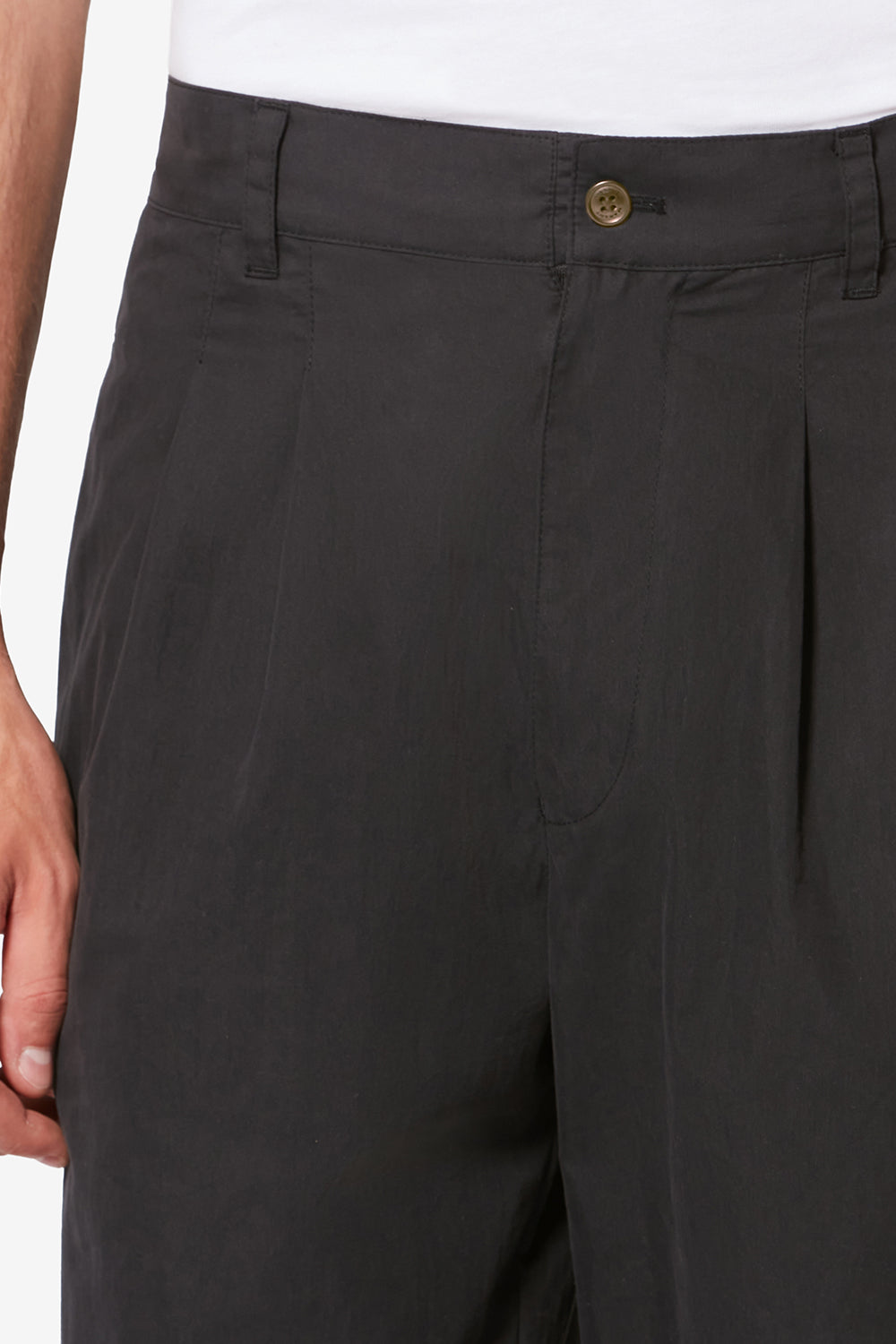 Lässige bundfaltenhose yostin aus baumwolle - Schwarz gewaschen - Man - 3