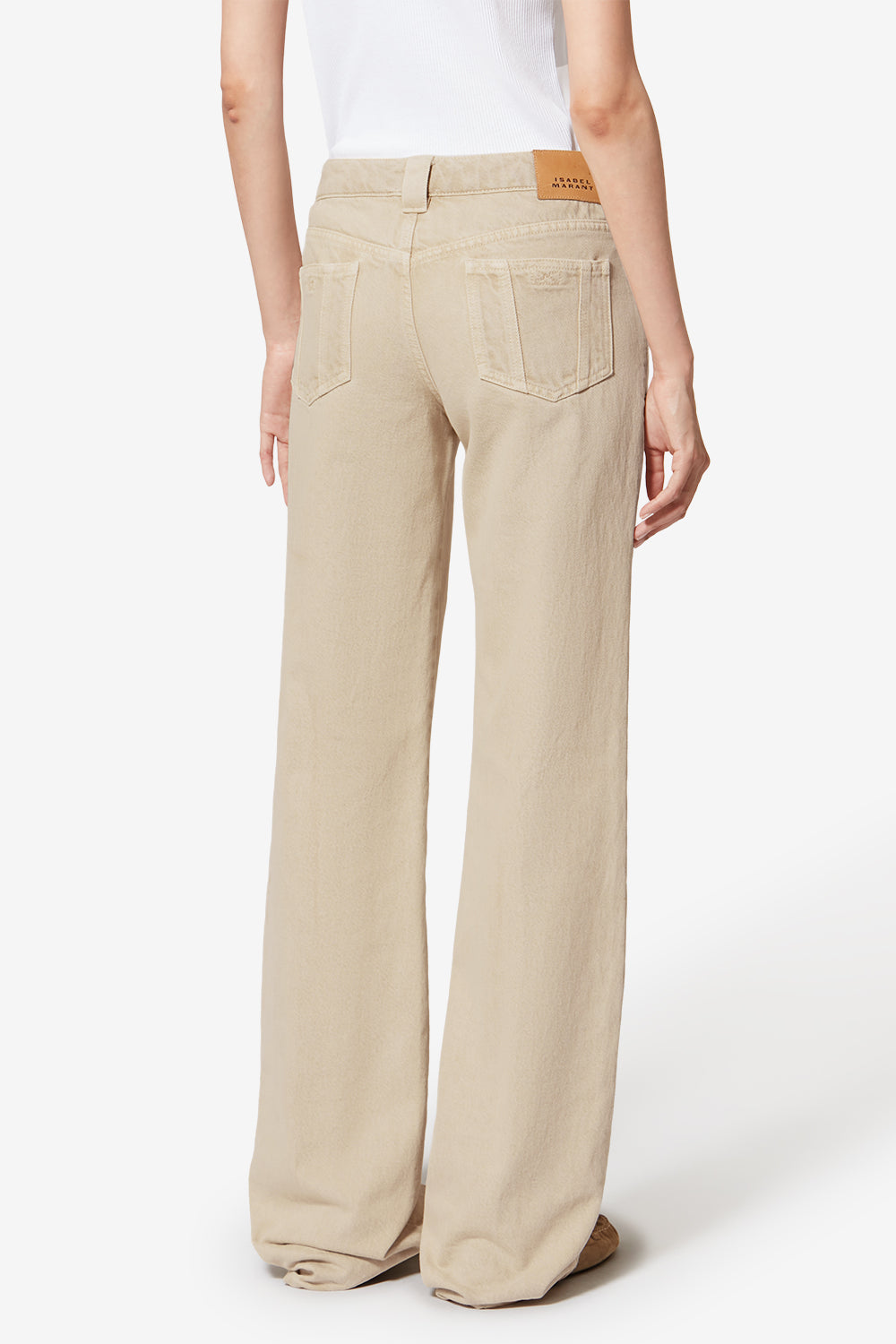 Jaylis 경량 데님 부츠컷 진 - 에크루 - Woman - 5