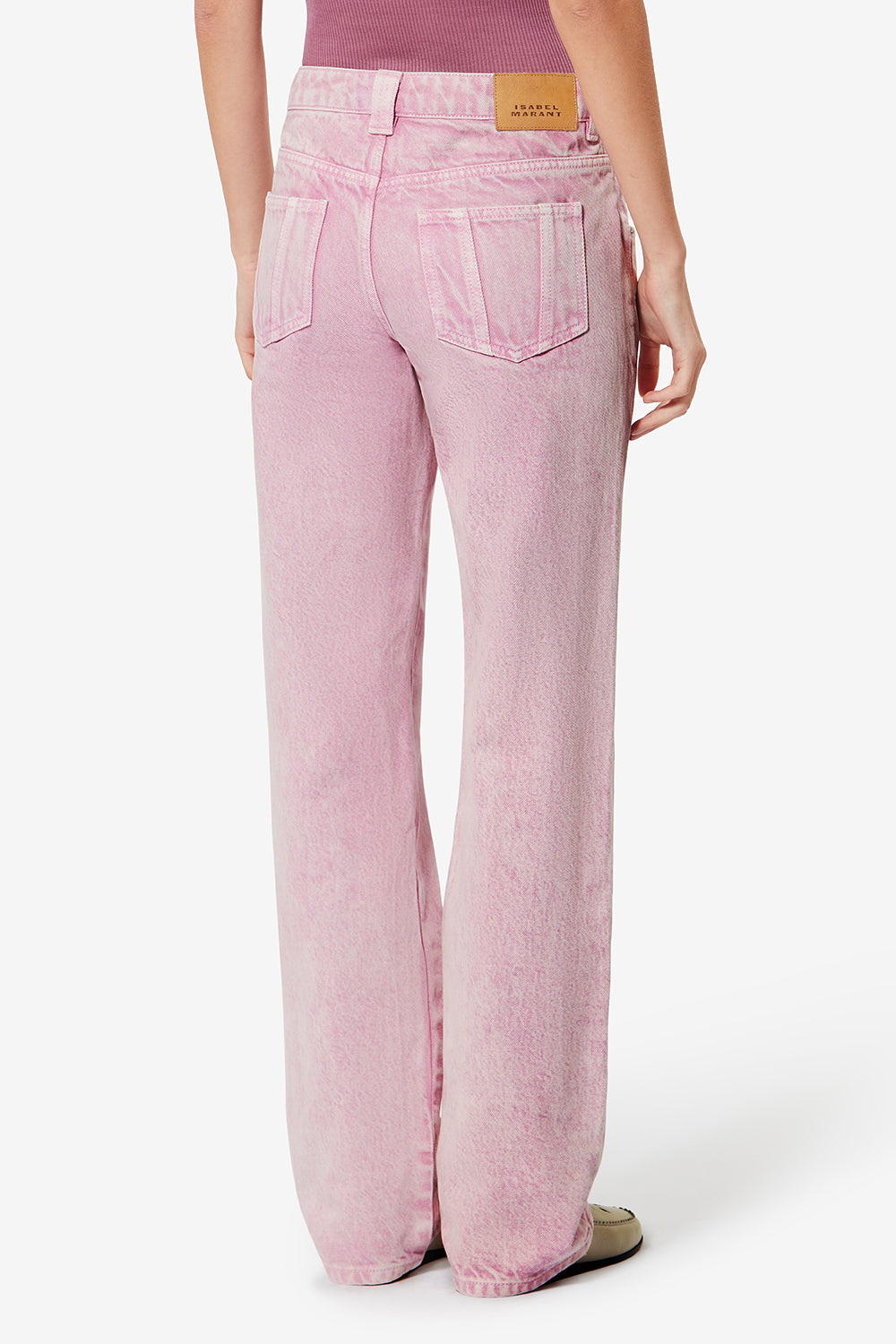 Jaylis ウォッシュドデニム ブーツカットジーンズ - ピンク - Woman - 5