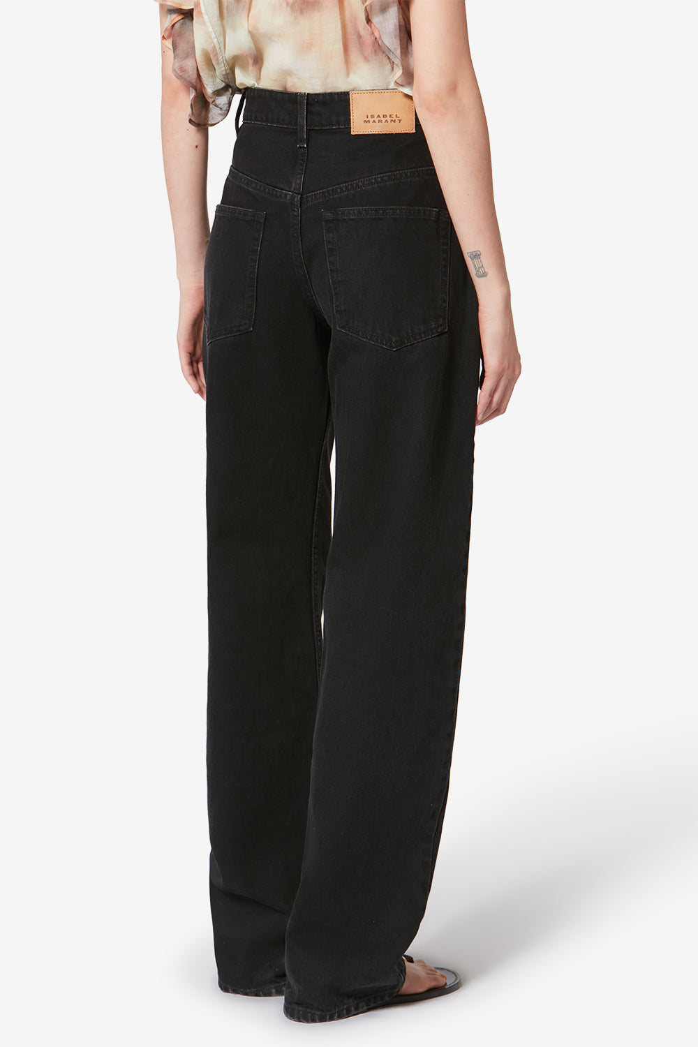 Pantaloni drolane in cotone - Nero lavato - Woman - 5