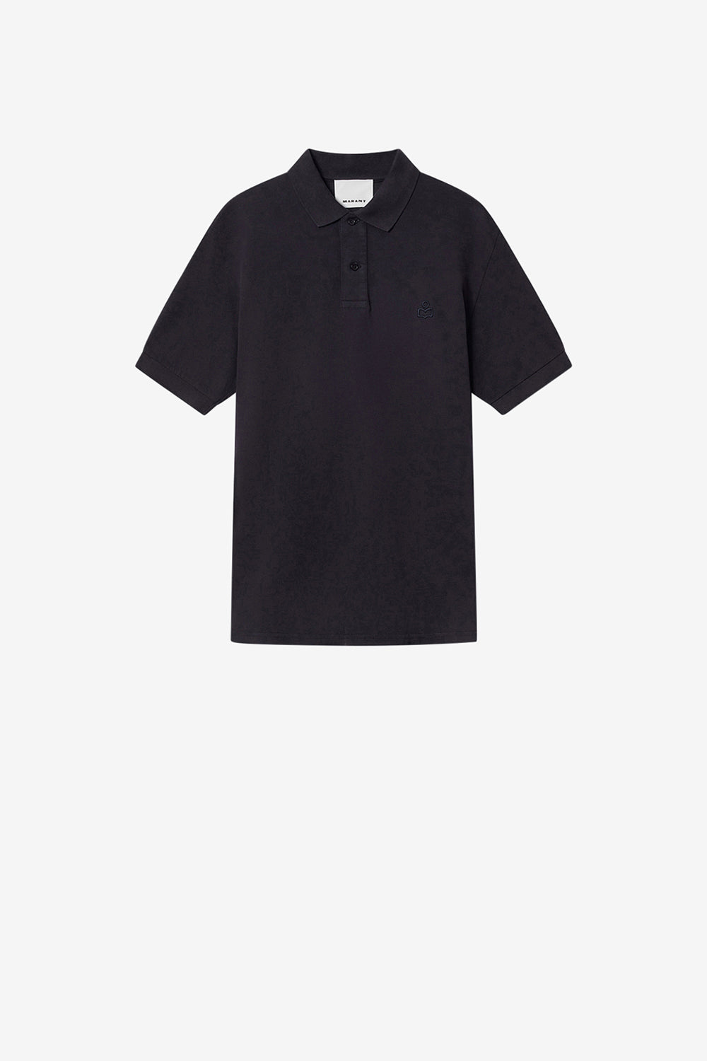 Afko short-sleeve piqué cotton polo shirt - Black - Man - 1
