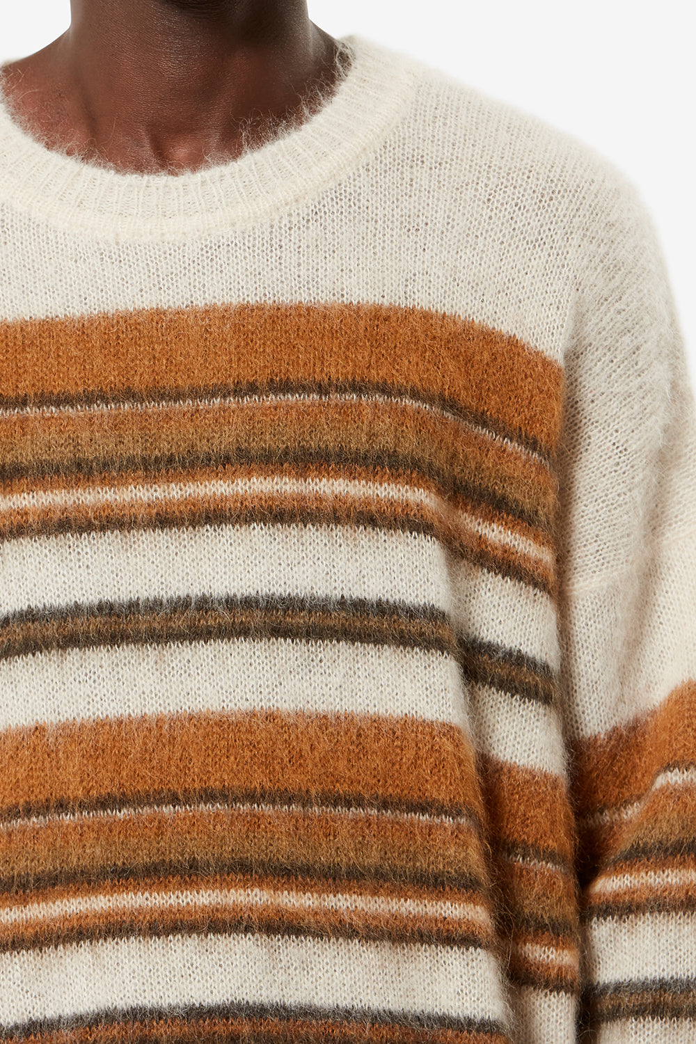 Pull en mohair de laine vierge drussellh - Ecru/camel - Man - 3