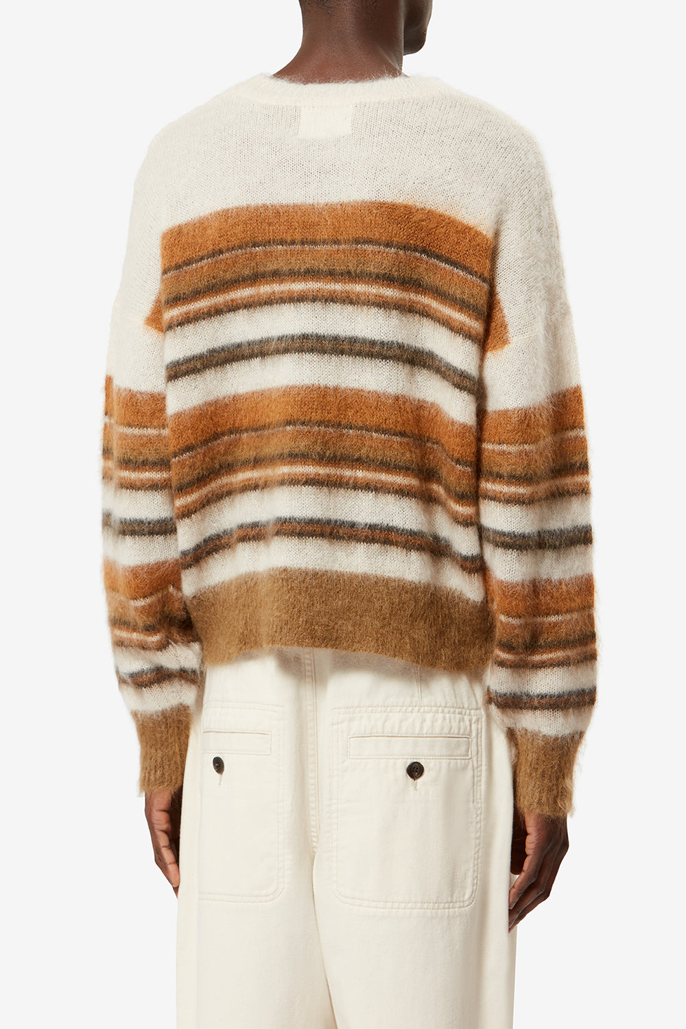 Pull en mohair de laine vierge drussellh - Ecru/camel - Man - 5