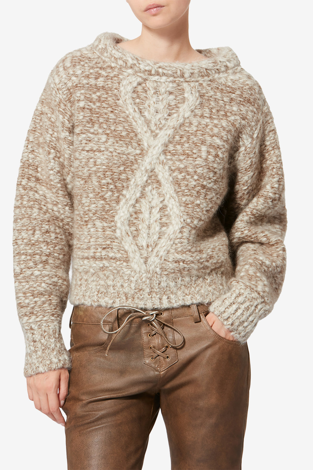 Dorota ウールセーター - Ecru-bronze - Woman - 4