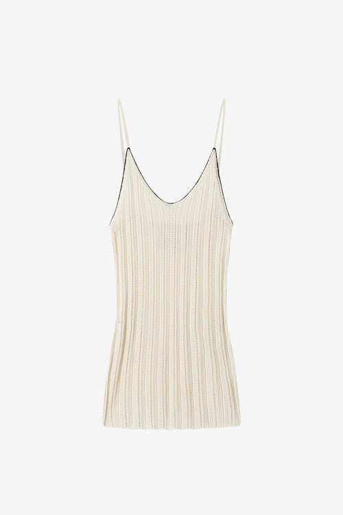 India コットンシルク混ニットタンクトップ - 生成り - Woman