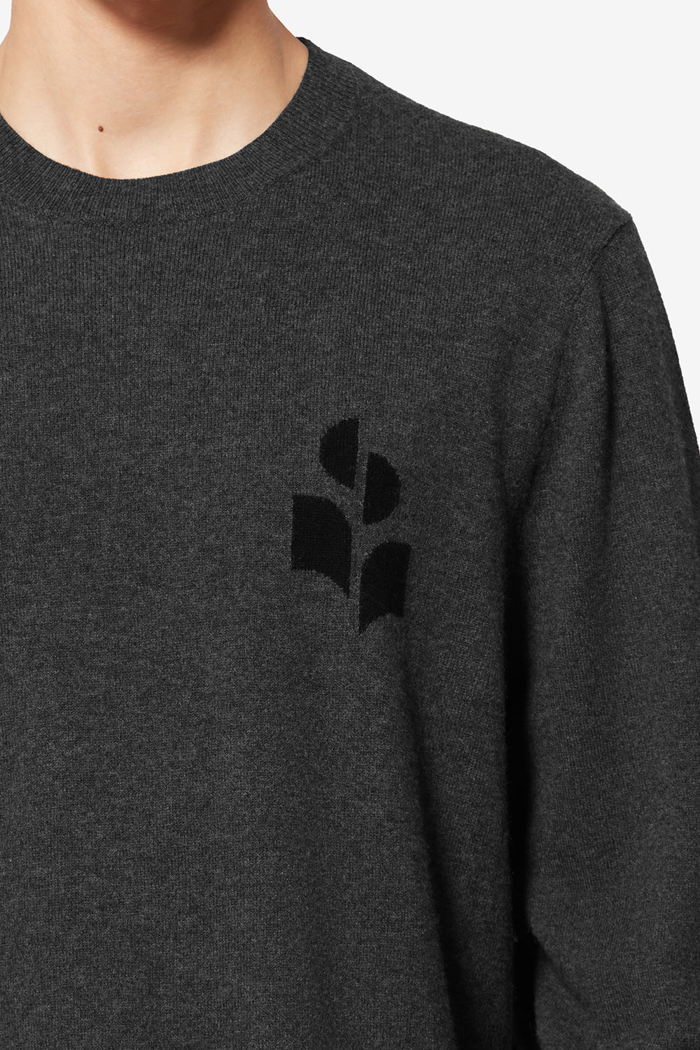 Antea thin cotton and wool sweater - Anthracite-black - Man - 3