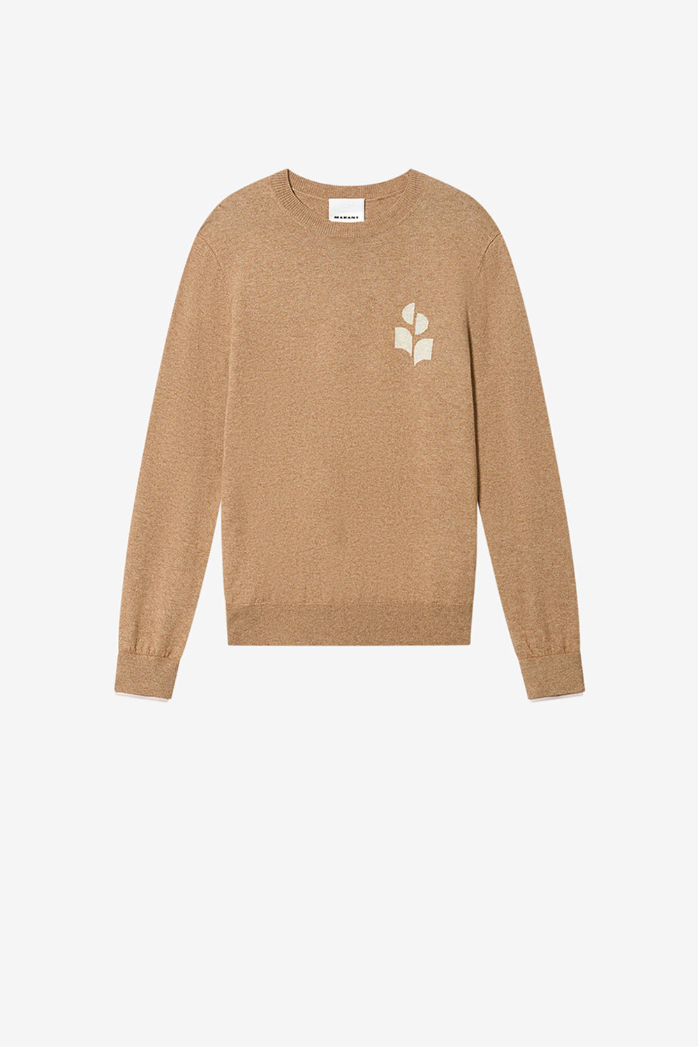 Antea コットン&ウール ファインセーター - Camel-light grey - Man - 1