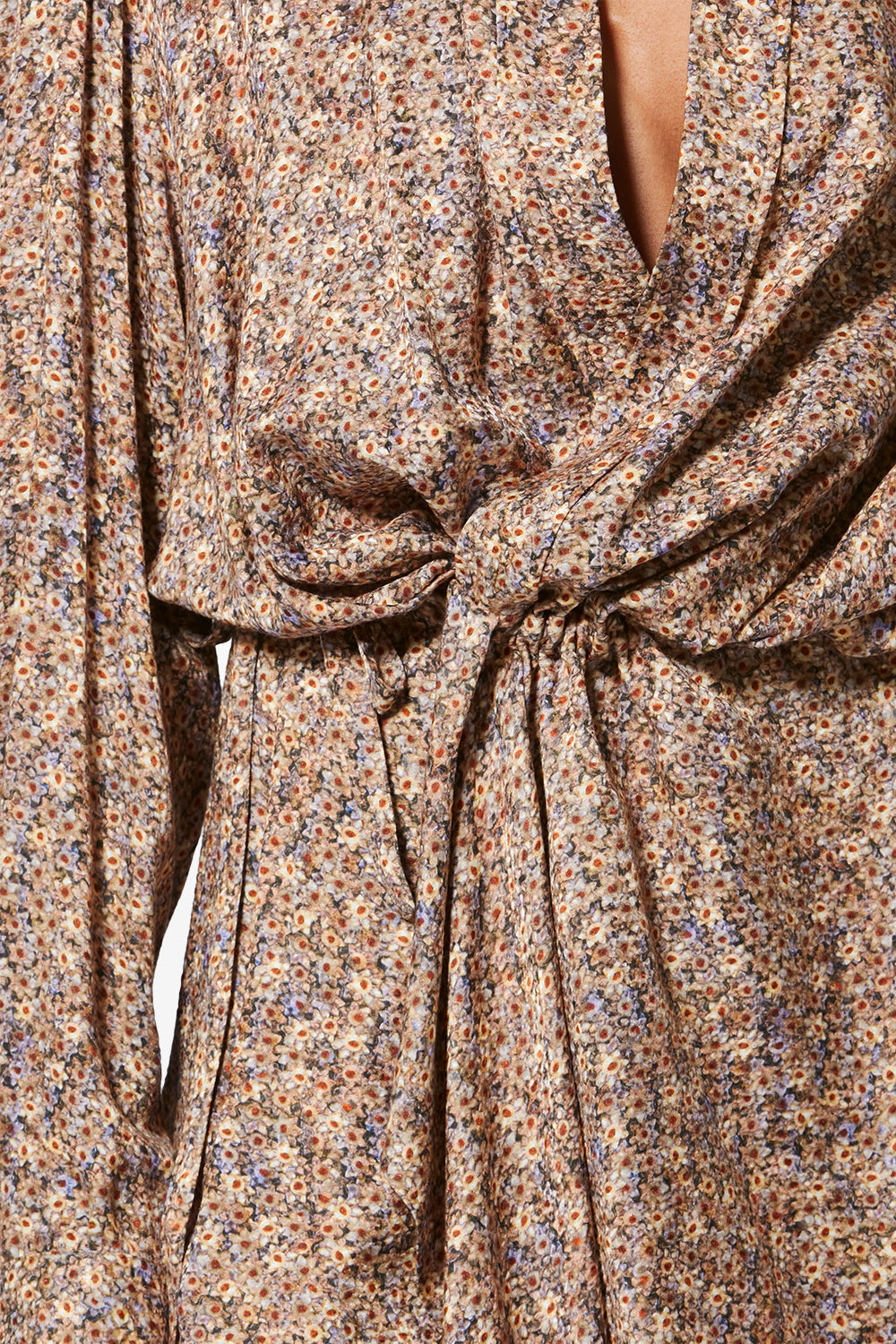 Harmony 플로럴 실크 자카드 셔츠 드레스 - Ochre - Woman - 3