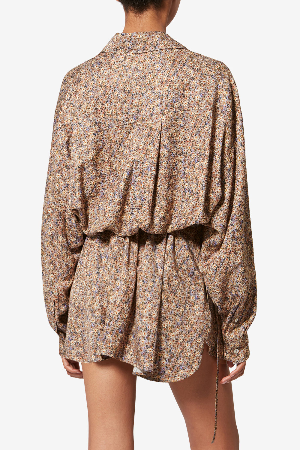 Harmony 플로럴 실크 자카드 셔츠 드레스 - Ochre - Woman - 5