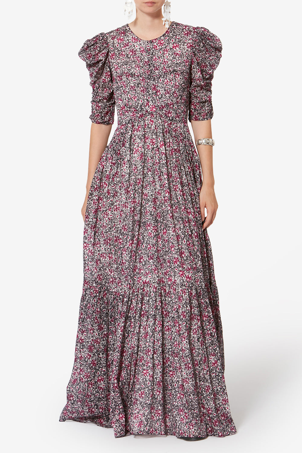 Sichellia 프린트 유기농 코튼 보일 맥시 드레스 - Crushed berry - Woman - 2