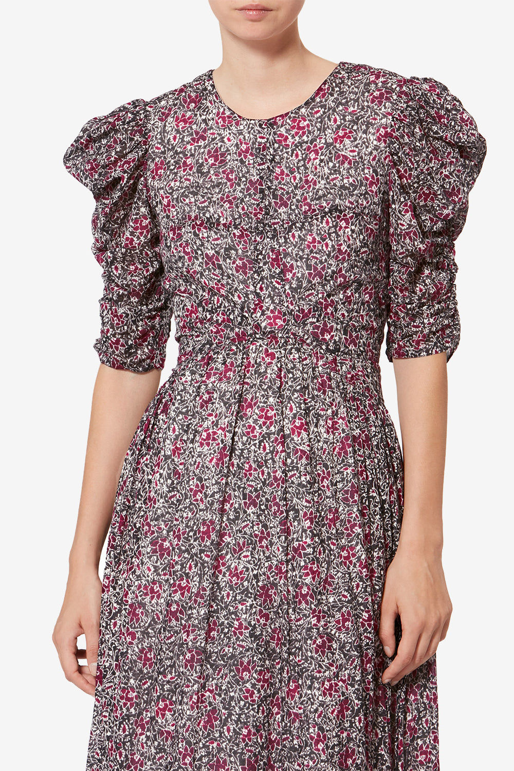 Sichellia 프린트 유기농 코튼 보일 맥시 드레스 - Crushed berry - Woman - 4