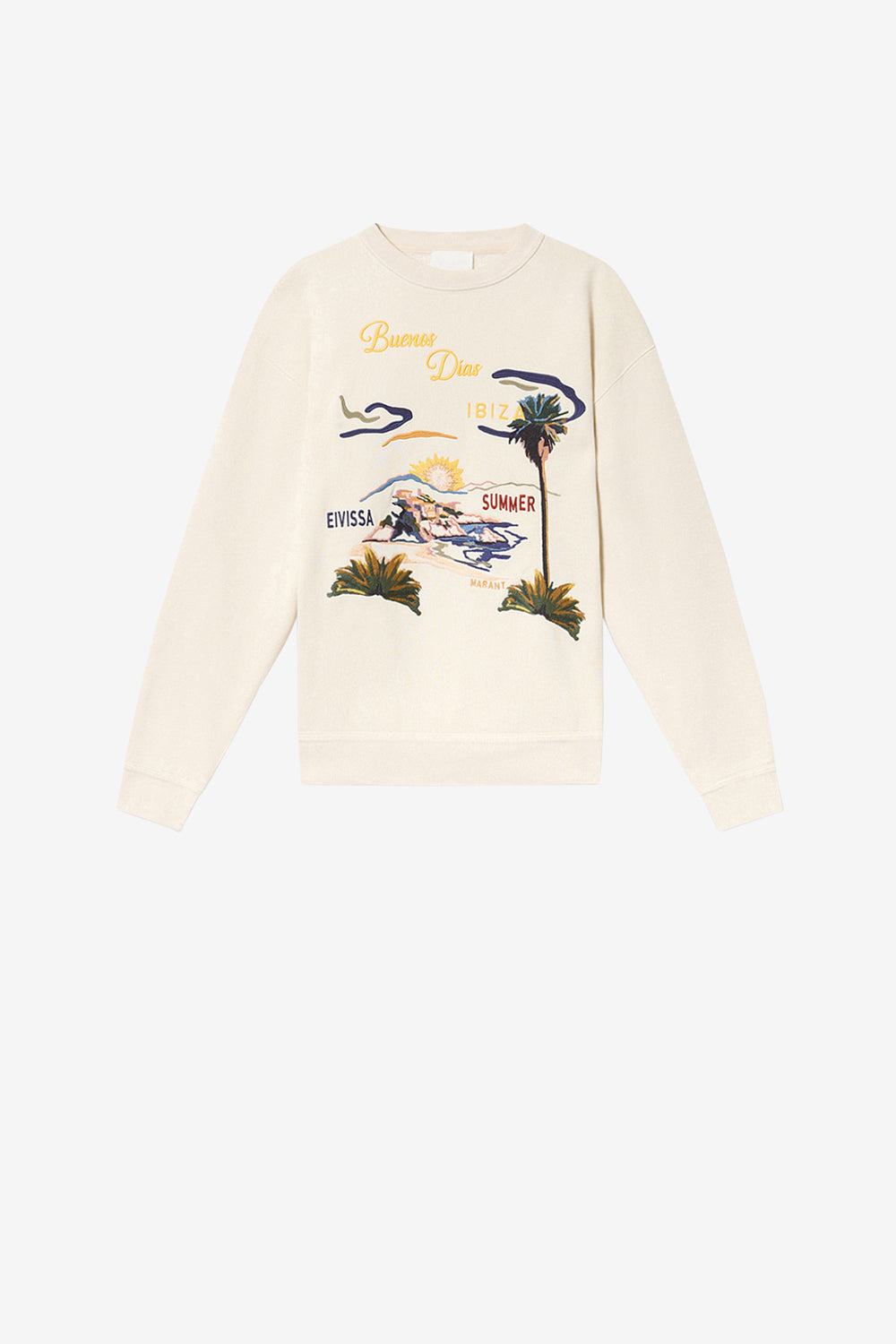 Mikoy embroidered cotton sweatshirt - Ecru - Man - 1