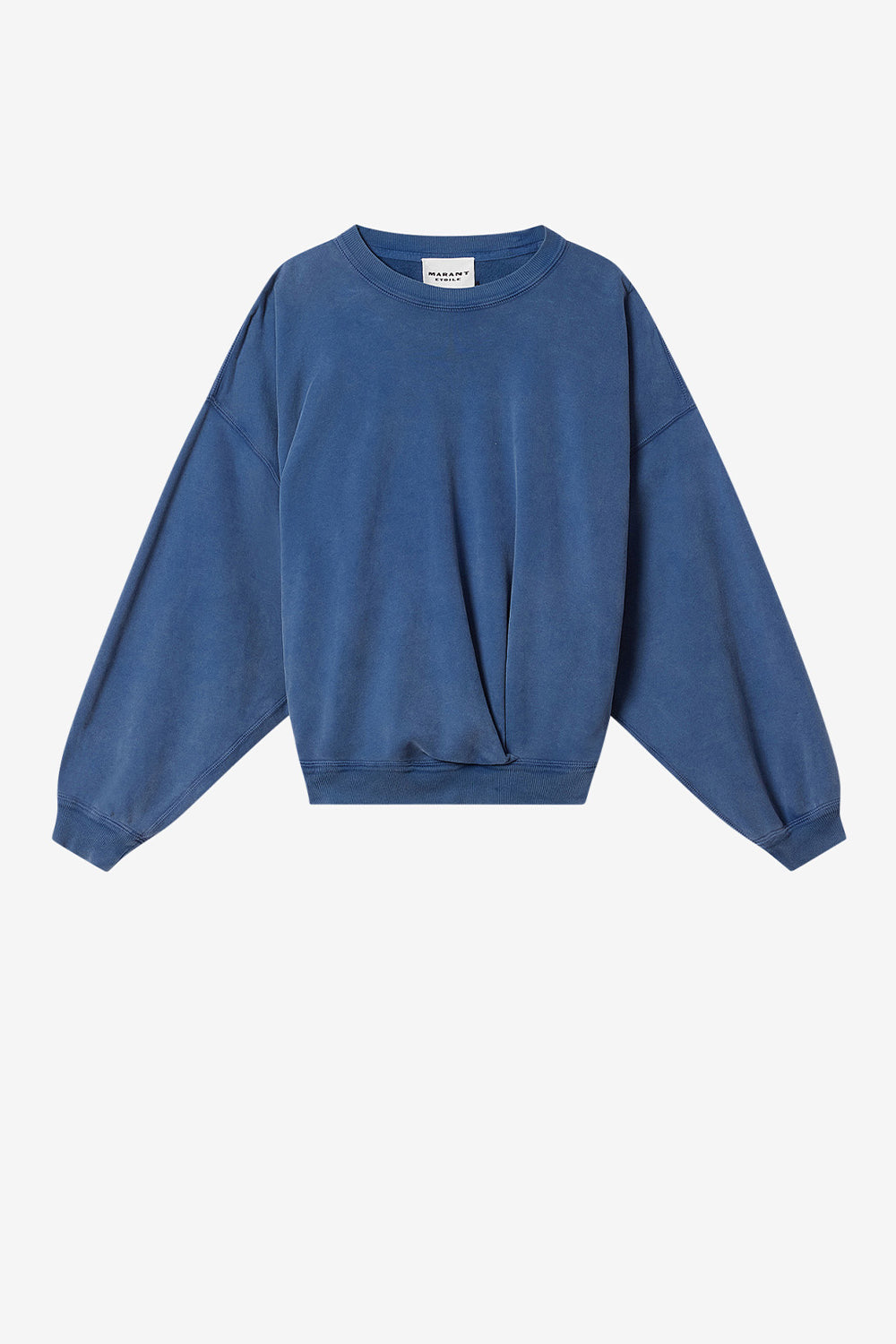 Sauria washed cotton sweatshirt - Indigo - Woman - 1