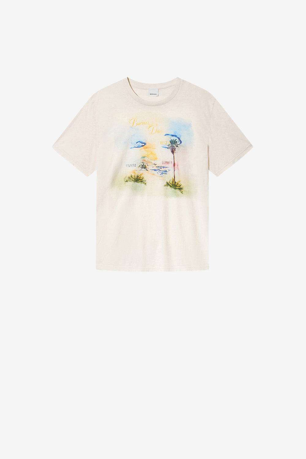 Camiseta de manga corta honoré de algodón estampada - Crudo - Man - 1