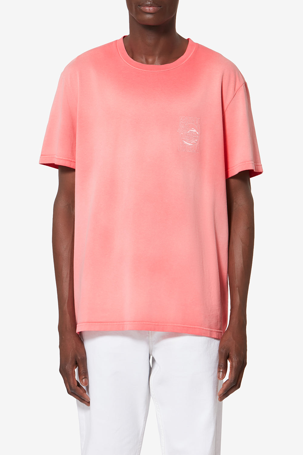 Honoré faded cotton t-shirt - Pink - Man - 4