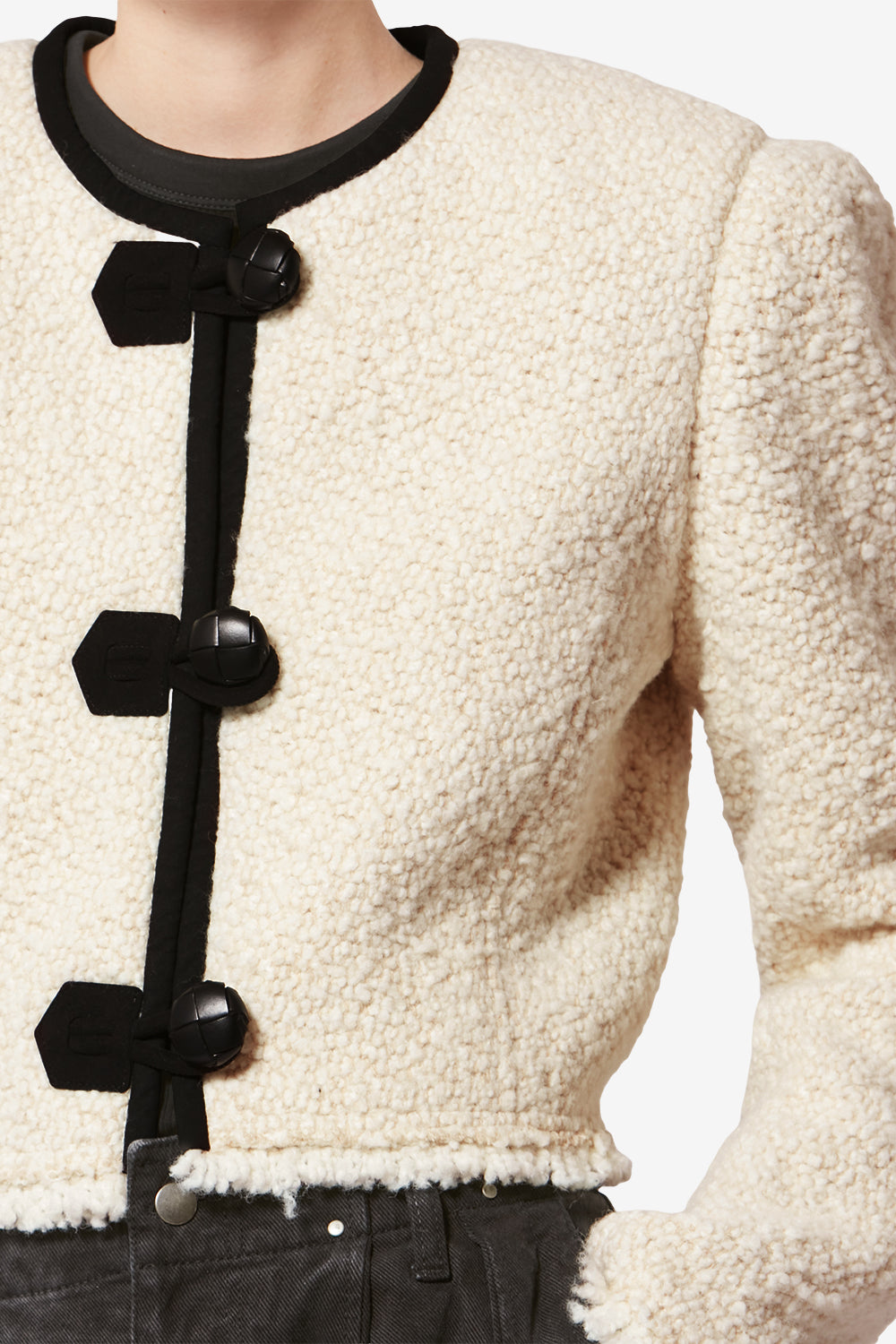 Gradilia bouclé wool jacket - Ecru - Woman - 3