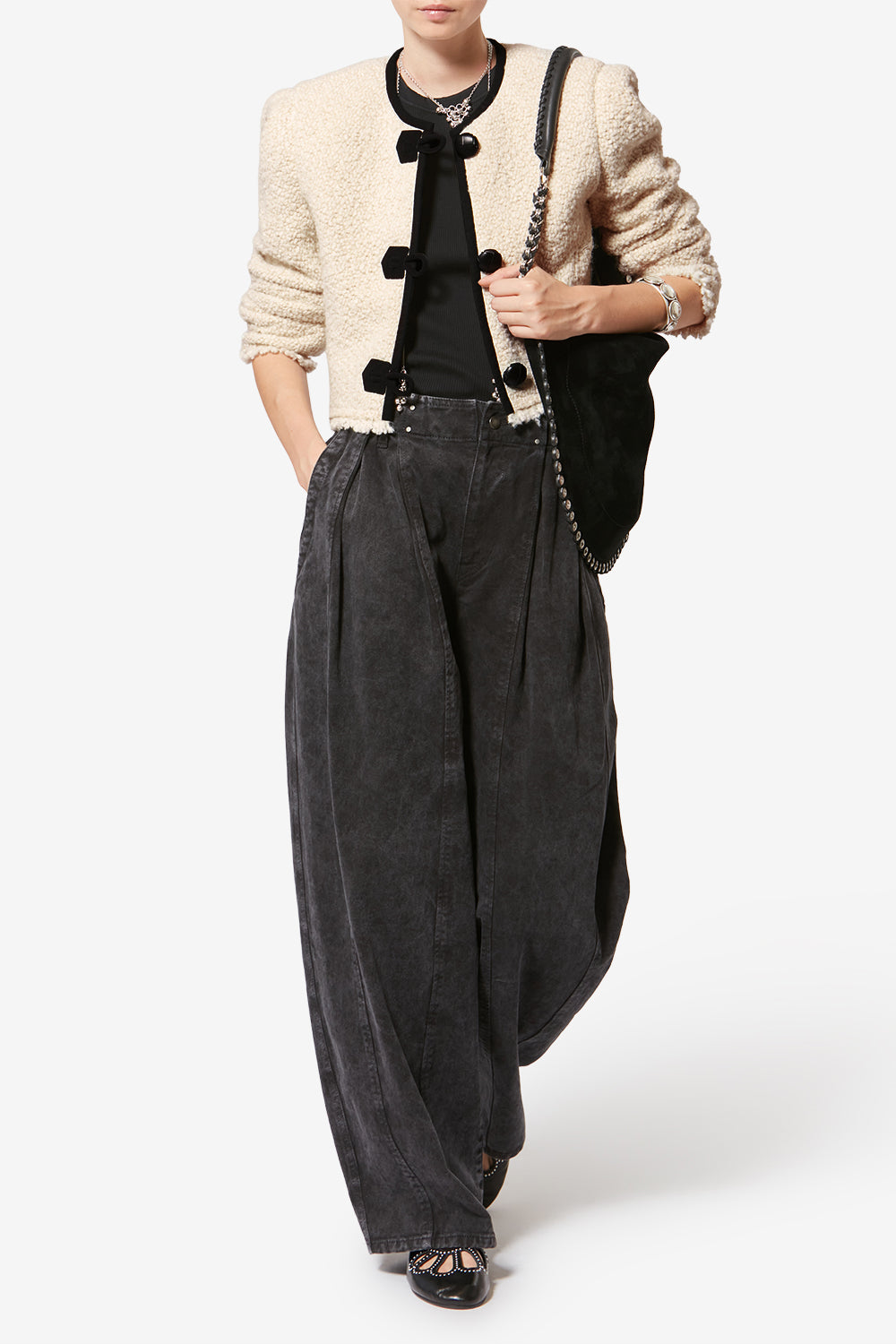 Gradilia bouclé wool jacket - Ecru - Woman - 2