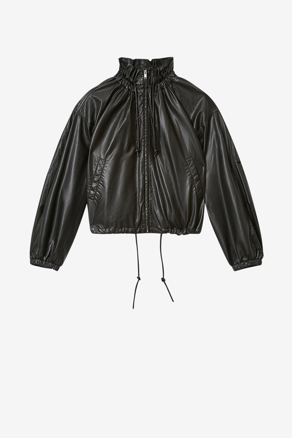 Veste neela facon cuir souple et fin - Noir - Woman - 1