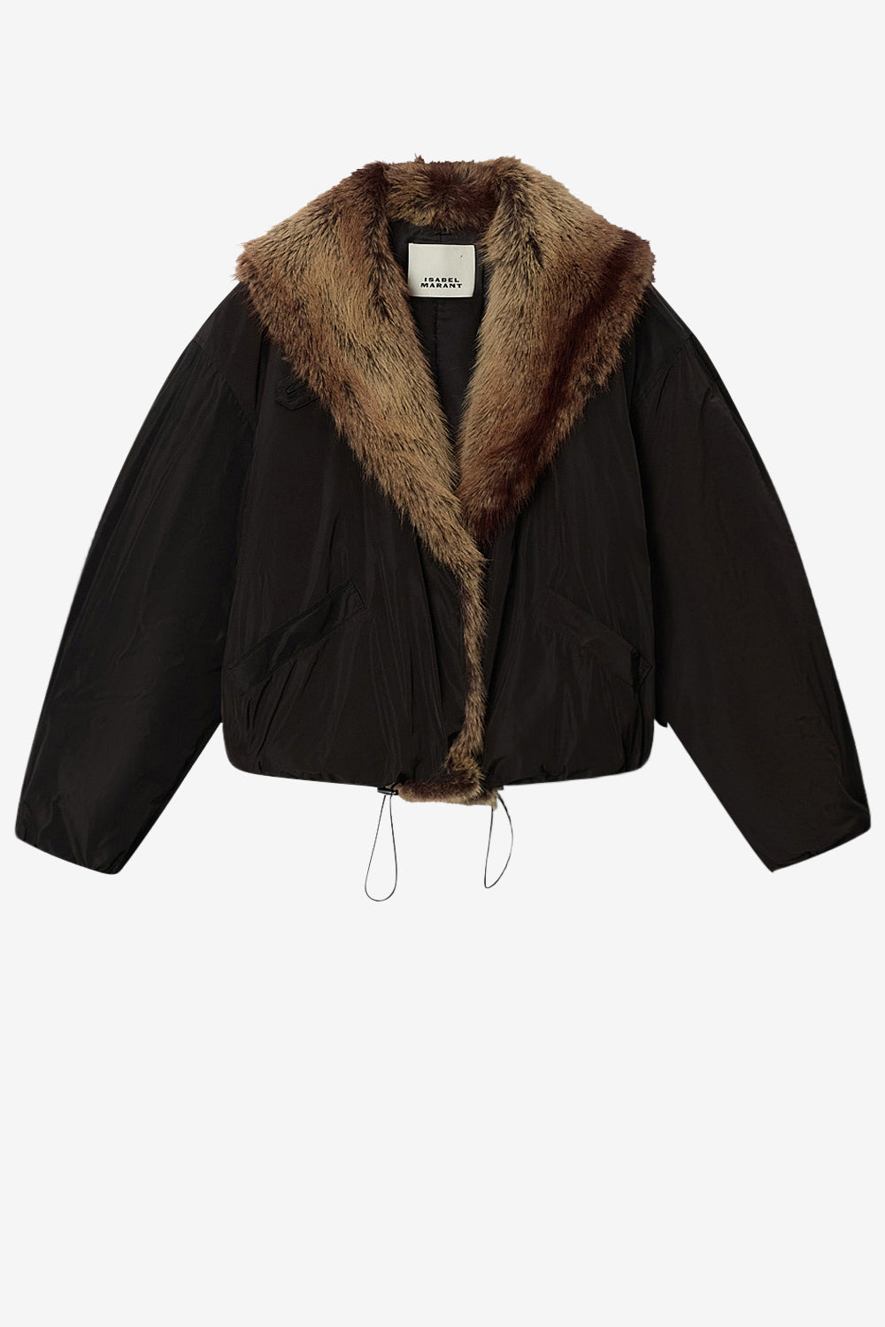 Parka courte doublée de fausse fourrure charone - Noir - Woman - 1