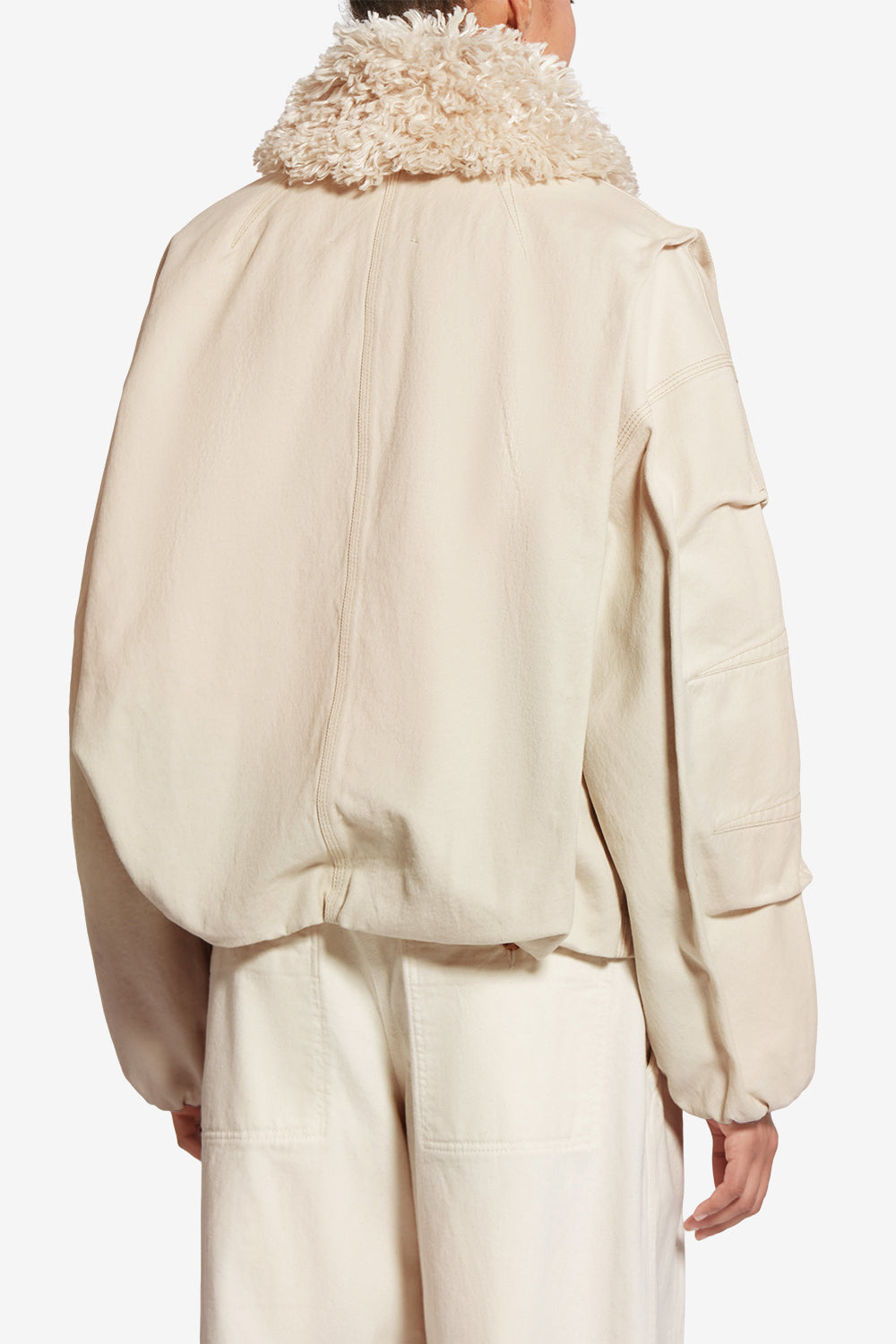 Charone 데님 재킷 - 에크루 - Woman - 5