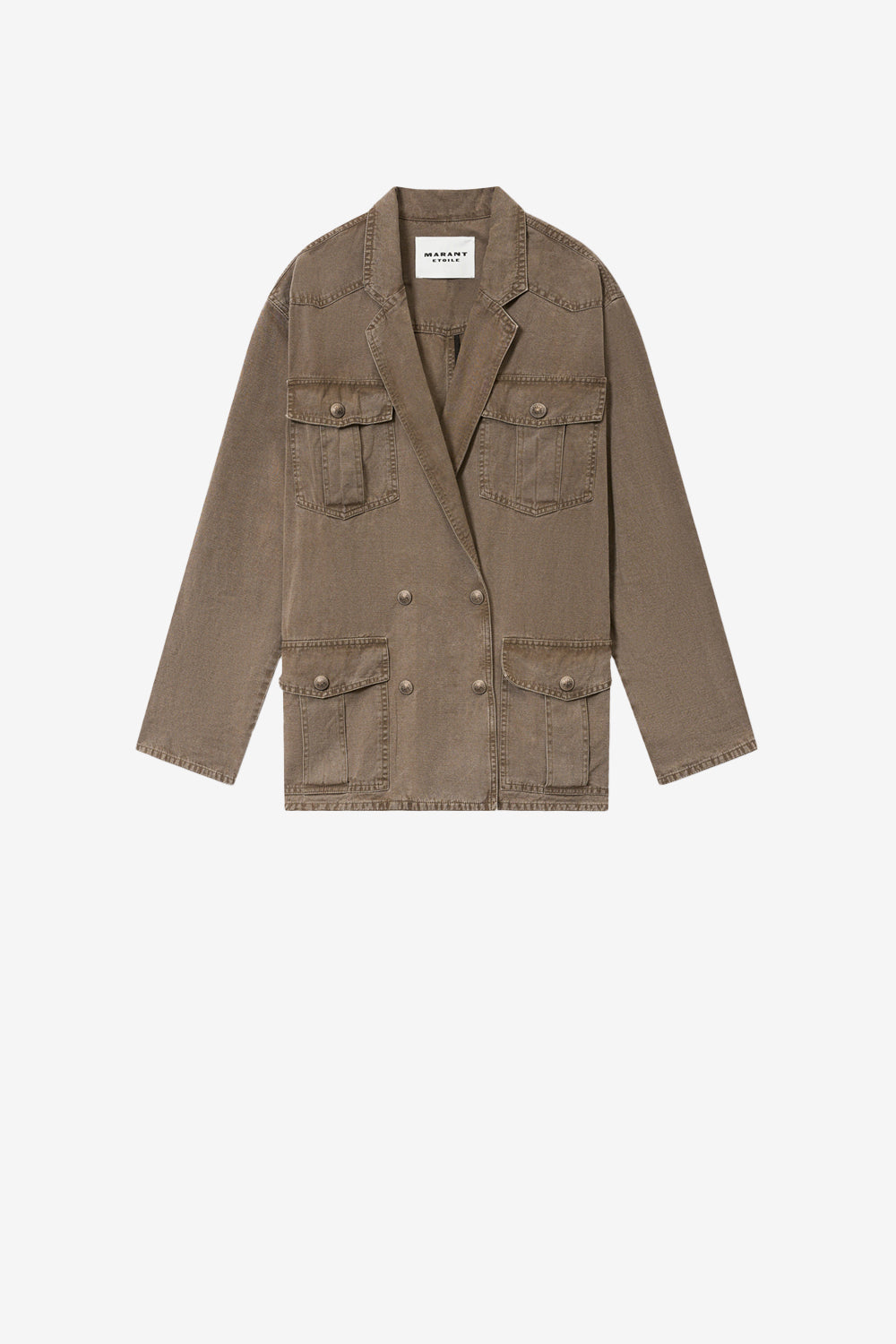 Nevala cotton and linen jacket - Dark bronze - Woman - 1