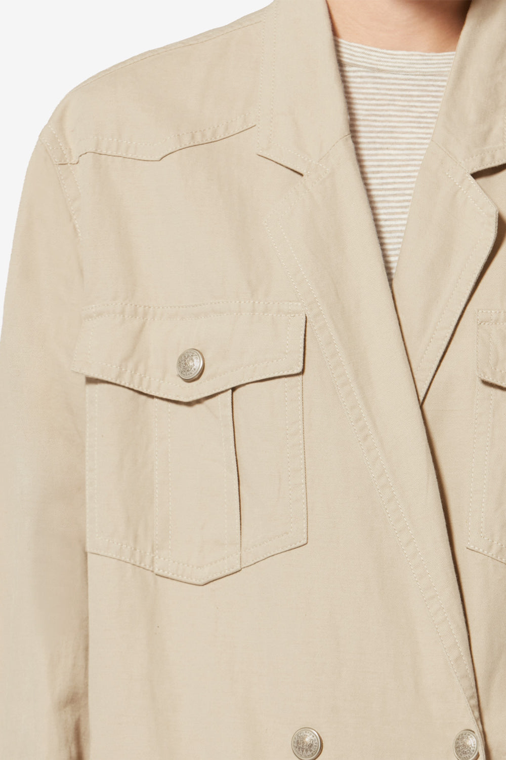 Nevala cotton and linen jacket - Beige - Woman - 3