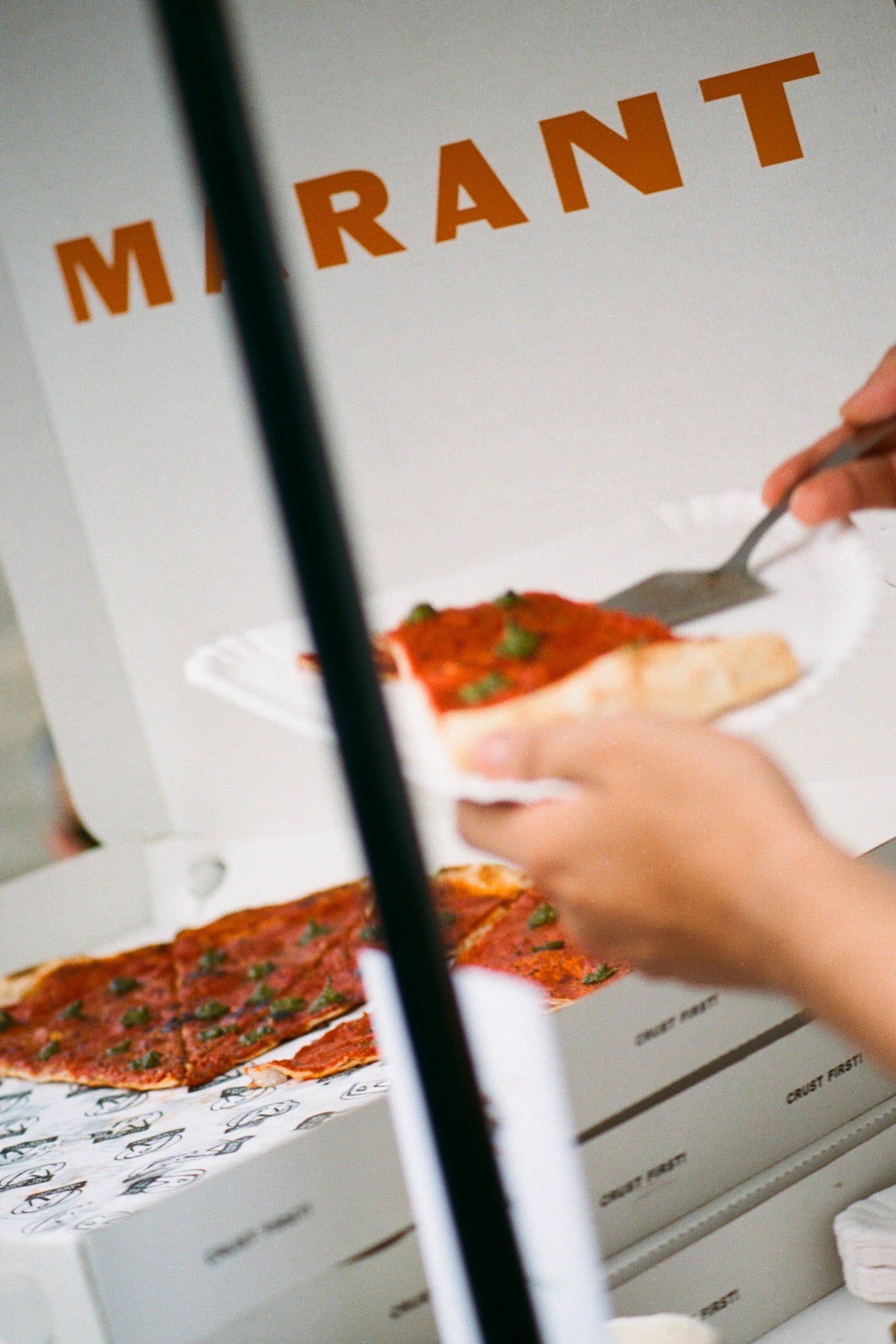 Pizza for the new Marant SS26 collection