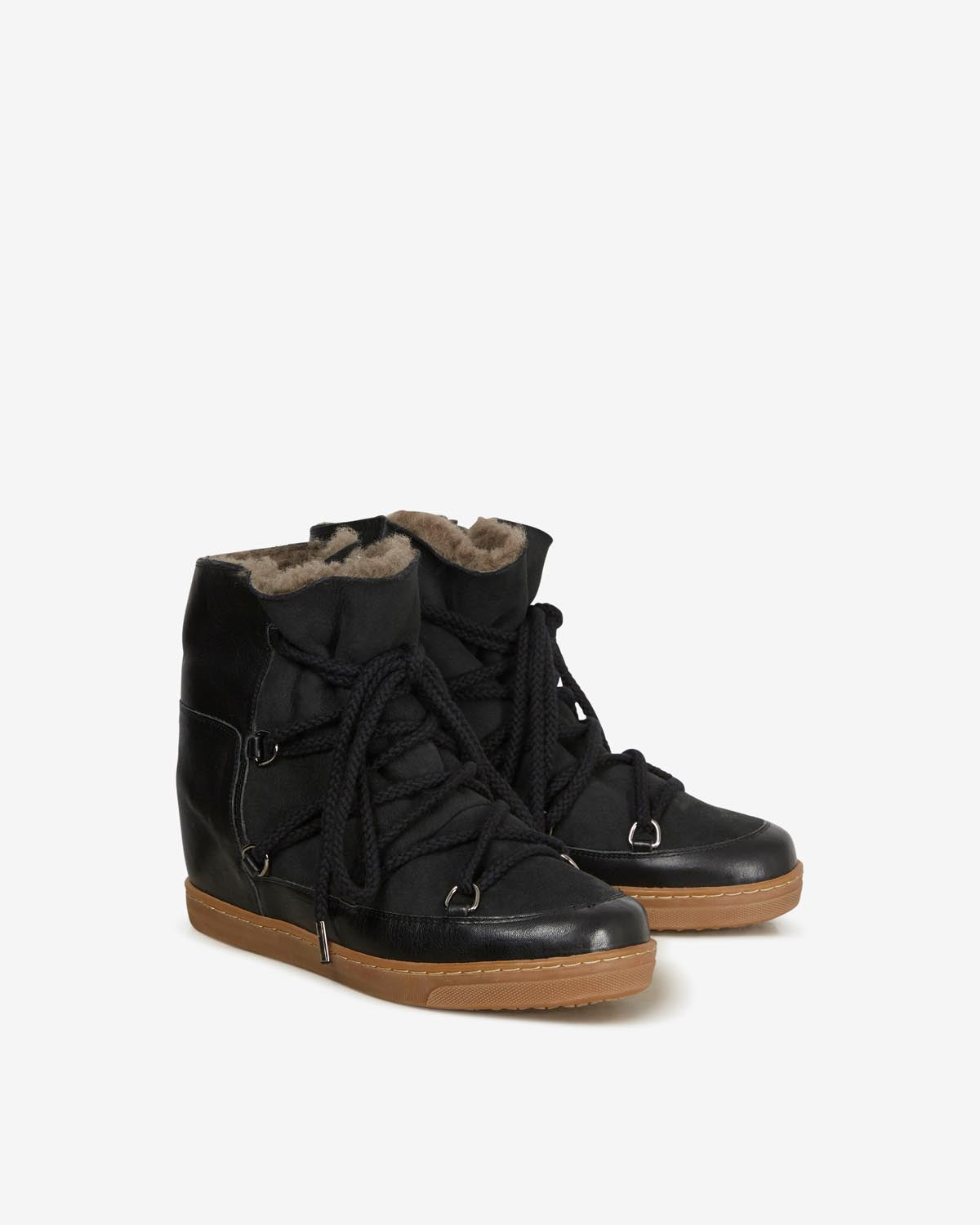 Nowles shearling-lined snow boots - Black - Woman - 3