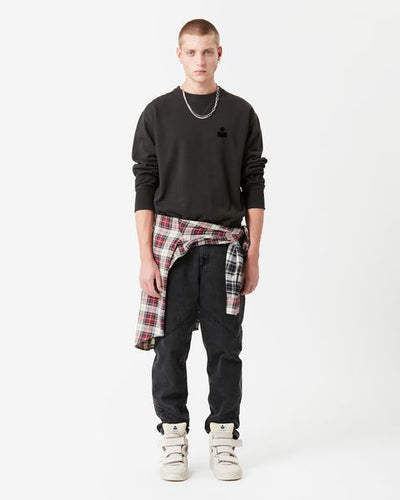 Mike cotton sweatshirt - 검정으로 씻어낸 - Man - 1