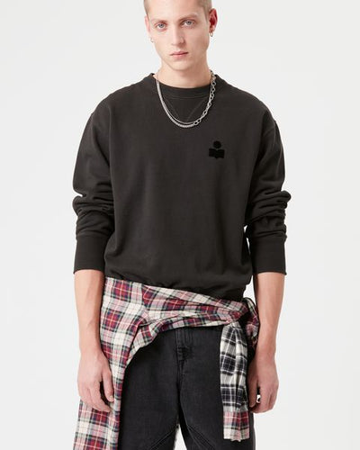 Mike cotton sweatshirt - 검정으로 씻어낸 - Man - 3