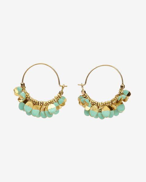 ISABEL MARANT Polly drop hoop earrings - Blue