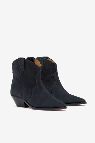Stivali dewina da cowboy in pelle di vitello scamosciata - Nero lavato - Woman - 6