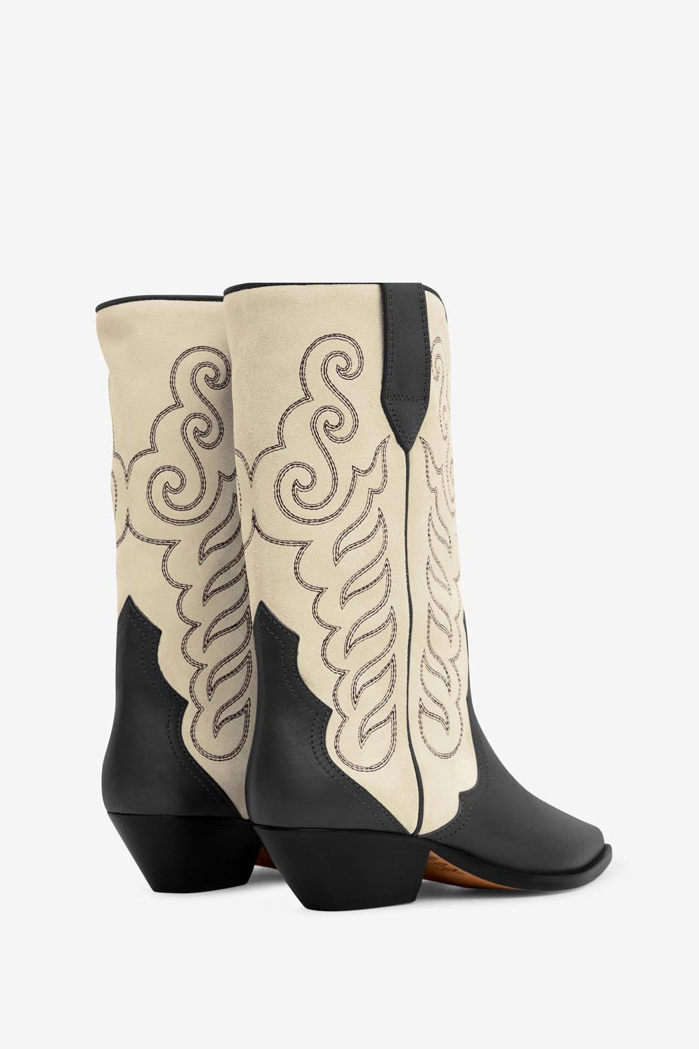 Duerto スエード アンクルブーツ - Black and ecru - Woman - 4