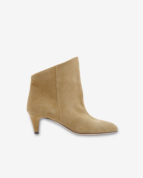 Boots en cuir velours dripi Woman Taupe 10