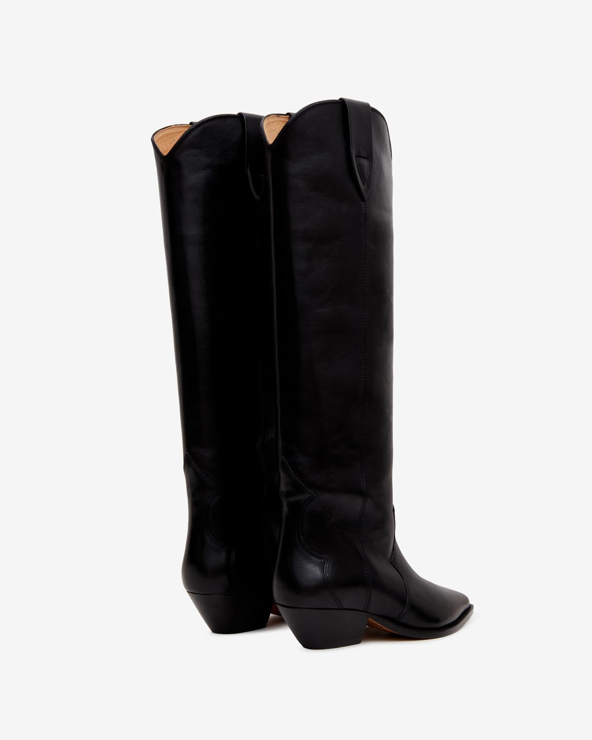 Botas tejanas de piel de becerro denvee - Negro - Woman - 2