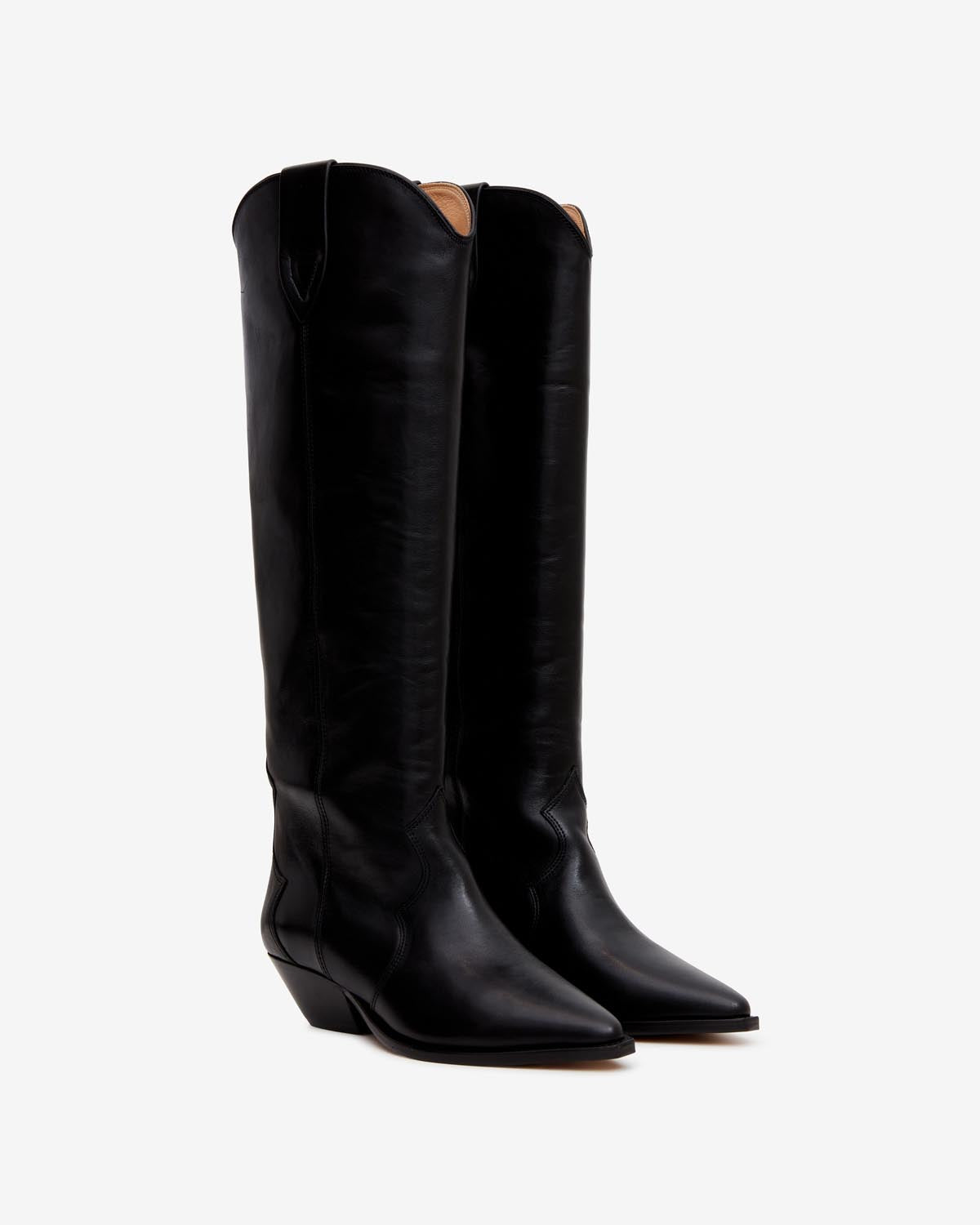 Botas tejanas de piel de becerro denvee - Negro - Woman - 3