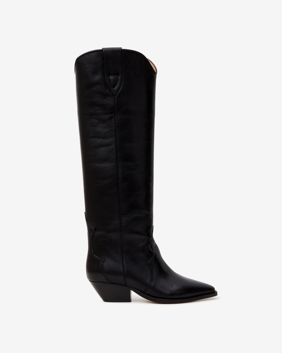 Botas tejanas de piel de becerro denvee - Negro - Woman - 1