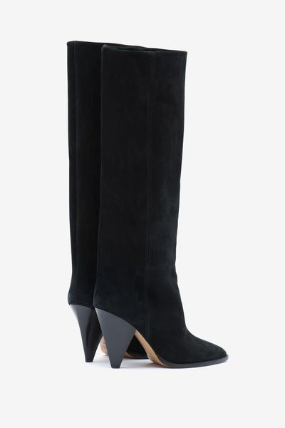 Ririo suede leather boots - Black - Woman - 4