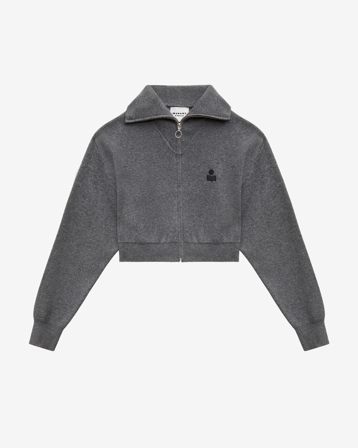 Cardigan corto oxane in maglia rasata - Anthracite - Woman - 5