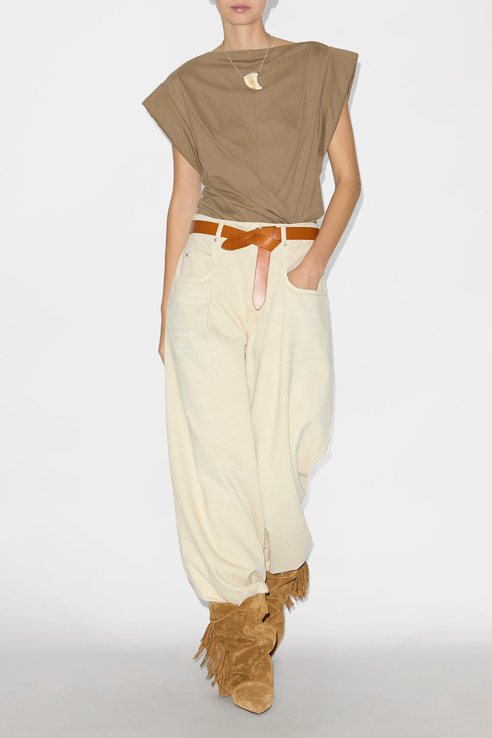 Lecce レザー ノットベルト - 自然 - Woman - 6