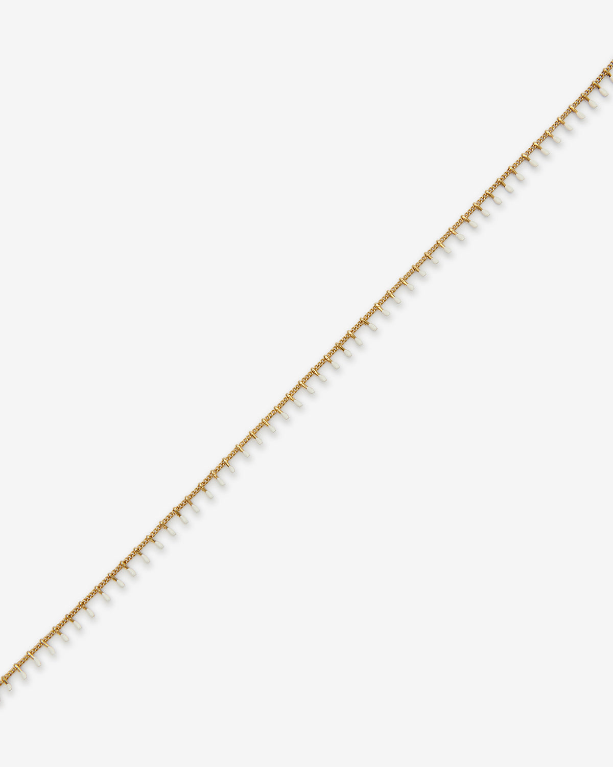 Casablanca gold-finish brass chain necklace - Ecru - Woman - 3