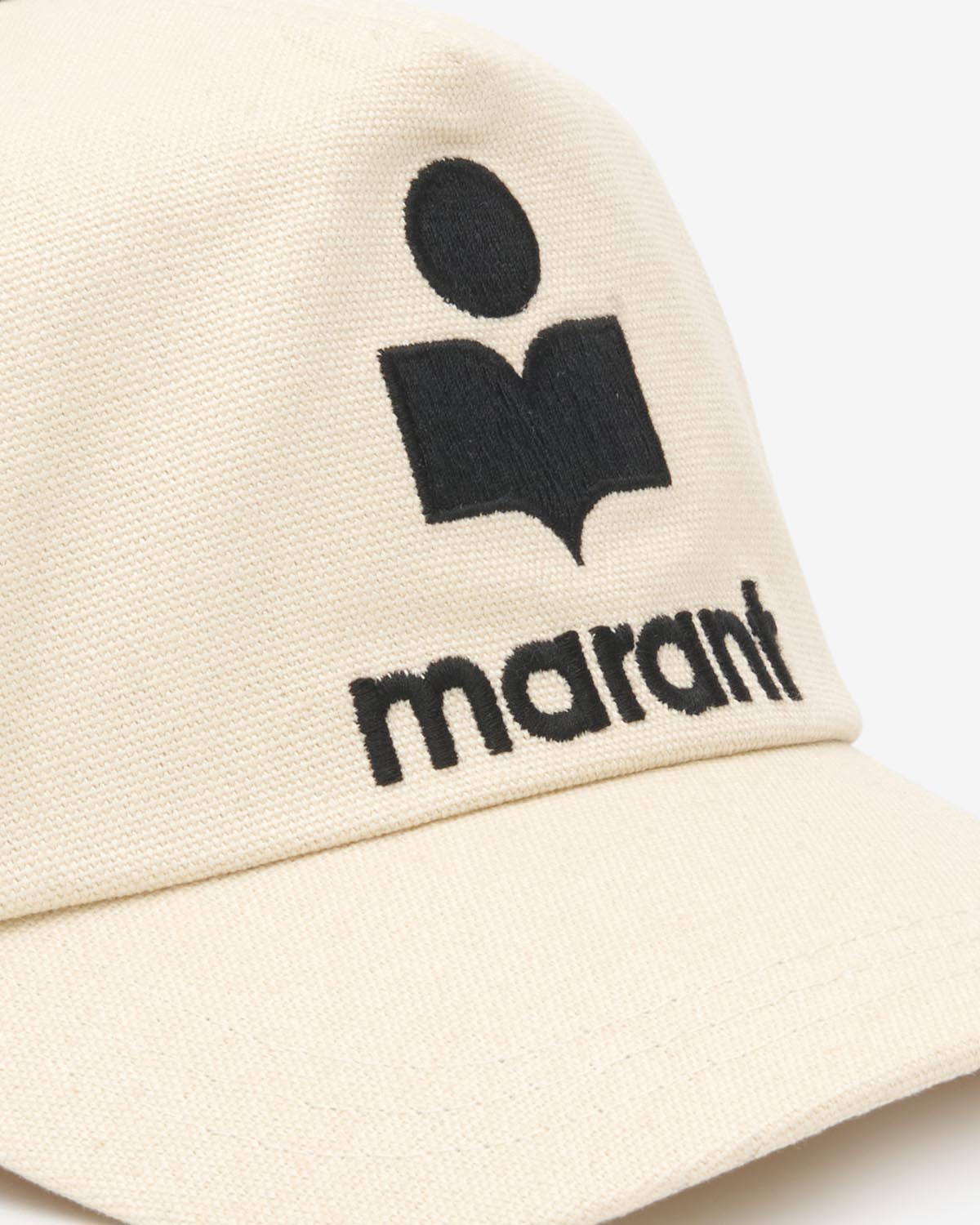 Tyron embroidered cotton cap - Ecru and black - Woman - 3