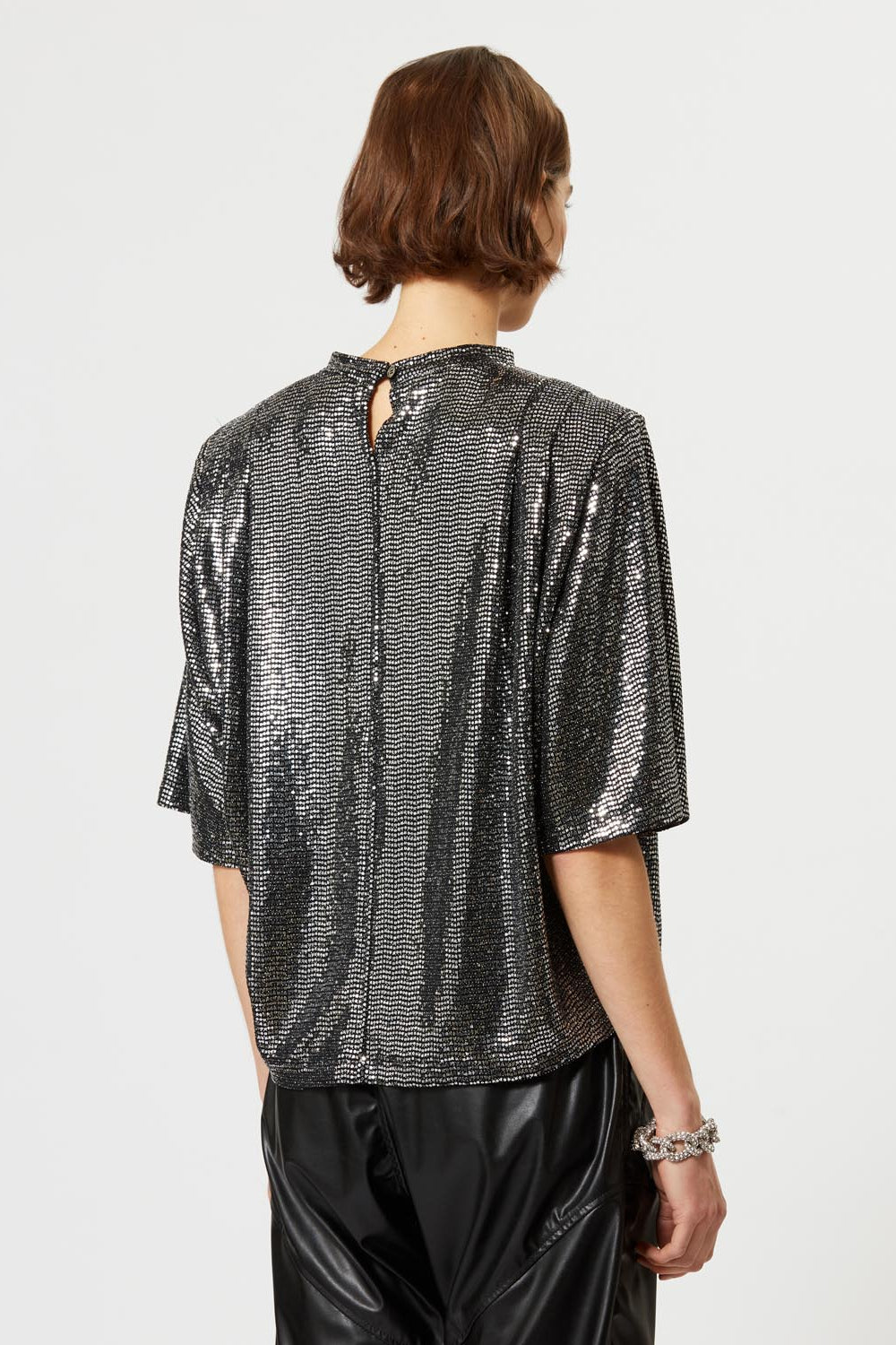 Delfi 3/4 sleeve top - 銀 - Woman - 5