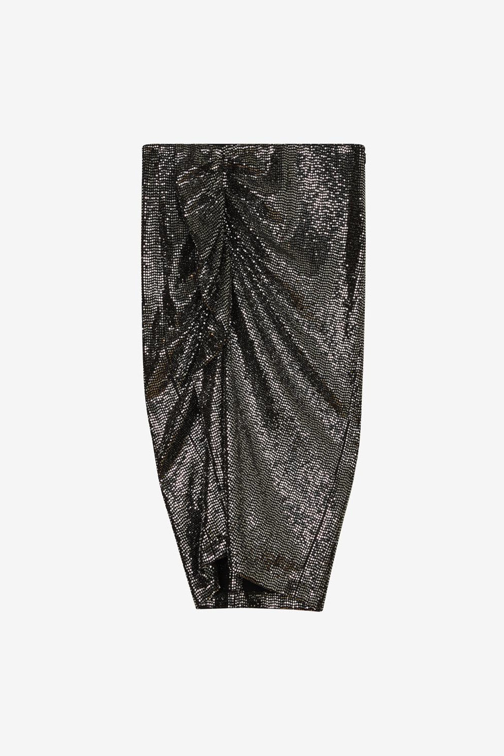 Rhinestone pencil skirt dolene - Silver - Woman - 1