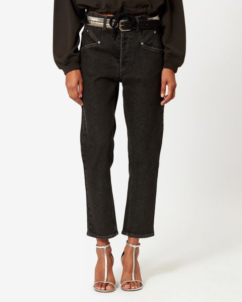 Pantalon niliane Woman Noir délavé 2