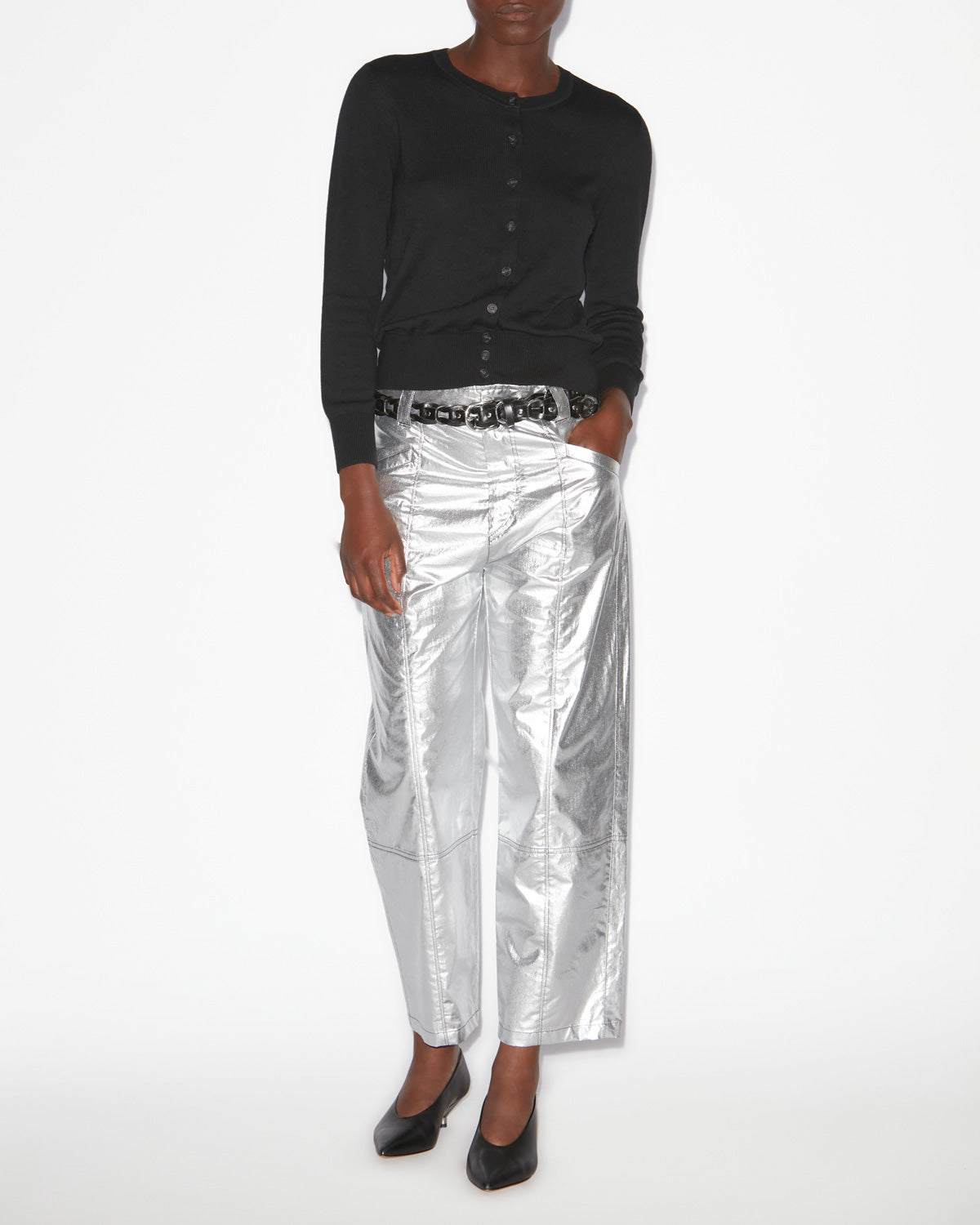 Aude pants Woman Silver 4