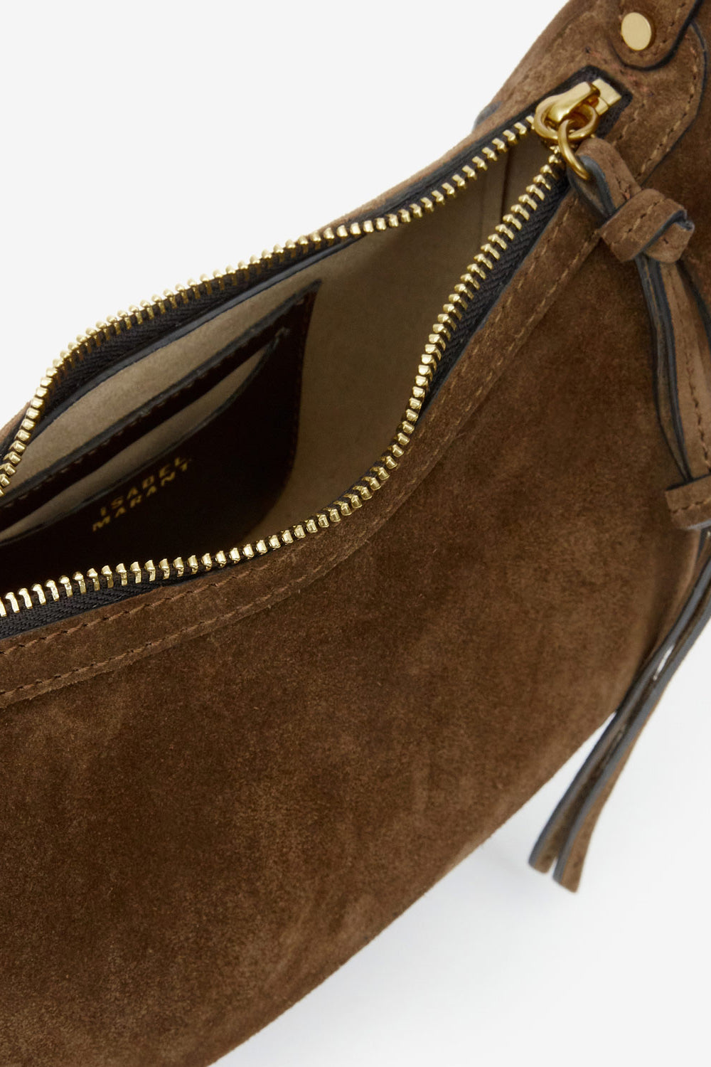 Oskan moon カーフスエード バゲット ハンドバッグ - ブロンズ - Woman - 4