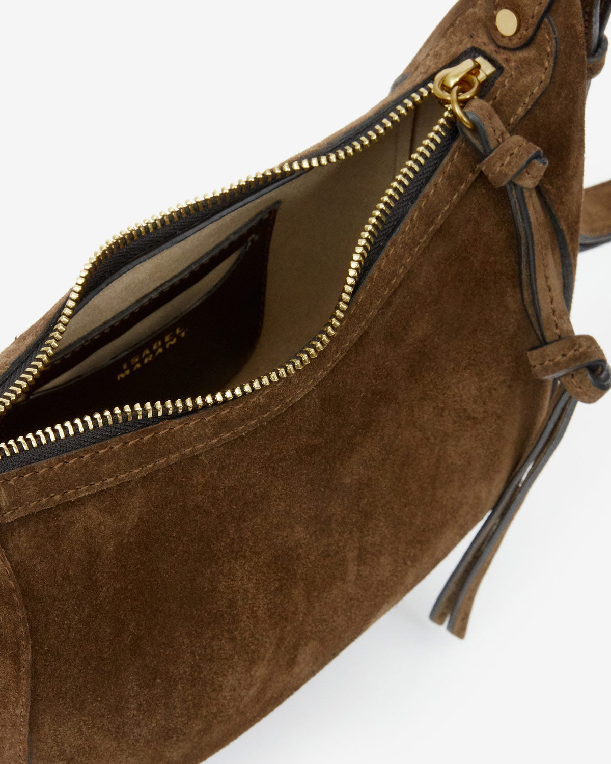 Borsetta baguette oskan moon in pelle di vitello scamosciata - Bronzo - Woman - 3