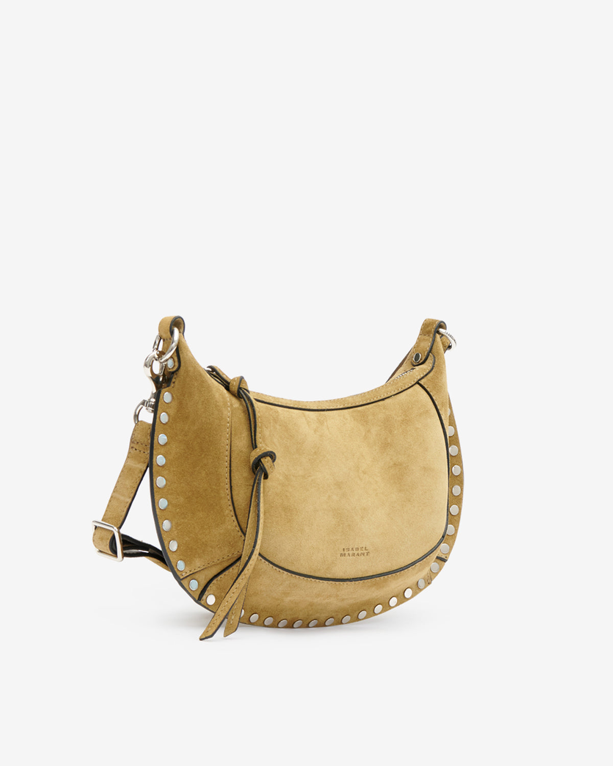 Sac à main baguette oskan moon en veau velours - Taupe - Woman - 5